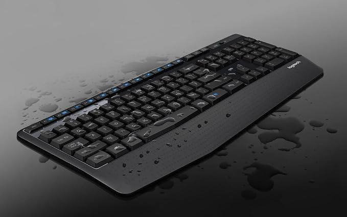 Logitech K345 Full Size Wireless Keyboard with Palm Rest for PC, Laptop - Image 5