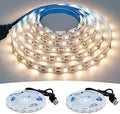 USB LED Strip Light Natural White 4000K 5V 13.12ft/4M(2pcs x 6.6ft) by GOMING