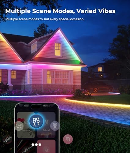 DeckTok 65.6ft RGB LED Strip Lights Outdoor, Alexa Google Assistant, IP67 - Image 3