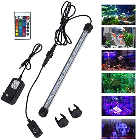 MQ 23 in Submersible LED Aquarium Light, 9W Color Changing Fish Tank Light with Remote Control, IP68 Crystal Glass 30 LEDs Lights Bar, for Fish Tank 30-37 inch - Image 2