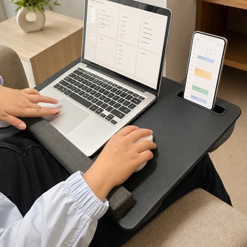 Large Lap Desk for Laptop, Fits 17.3", Bed & Couch, Black - Image 2