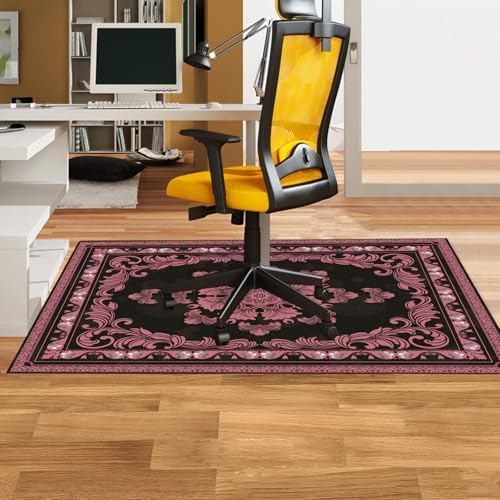 Office Chair Mat for Hardwood Floor Desk Floor Mat (Pink, 48“x60”) | Desk Rug Gaming Chair Mat Computer Floor Mat Desk Chair Mat Chair Mat For Hardwood Floor Gaming Carpet - Image 2