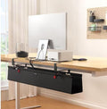 No Drill Under Desk Cable Management Tray, 90cm Cord Organizer for Table, Clamp/Screw Mount Desk Cable Management by Enirunly