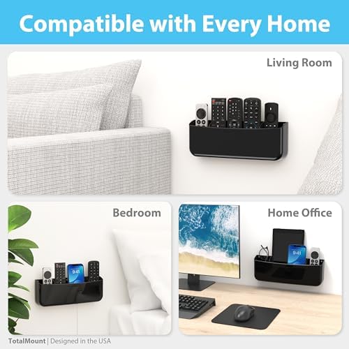 TotalMount Drop-Free Remote Holder – Removable Adhesive Strips – Pro Black - Image 6