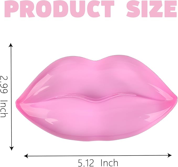 Gel Wrist Rest for Keyboard and Mouse Transparent Pink Lip Elbow Pad Cushion Ergonomic Cute Clear Cool Mouse Wrist Pad Silicone Non-Slip Support for Computer Gaming Home Office Women Girl Hand Pillow - Image 2