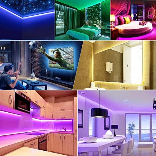 USB LED Strip Lights Kit, 4 Pre-Cut 1.64ft/6.56ft RGB with Remote - Image 6