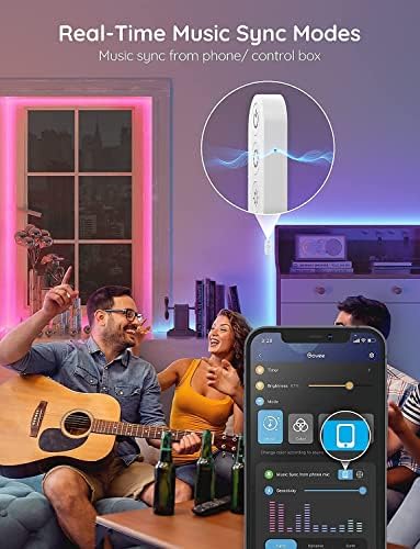 Govee Smart RGB LED Strip Lights 65.6ft, Work with Alexa Google Assistant - Image 4
