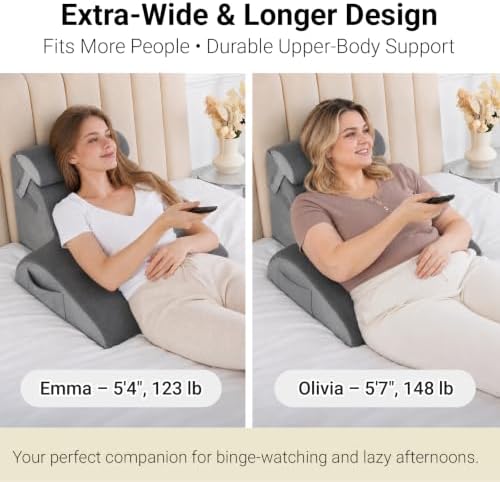 Vekkia XL Back Support Pillow, Dual-Layer Foam for Napping & Prone Resting - Image 5
