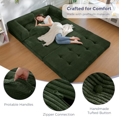 MAXYOYO Convertible Sofa Bed, Floor Sofa Couch with L-Shaped Backrest - Image 5