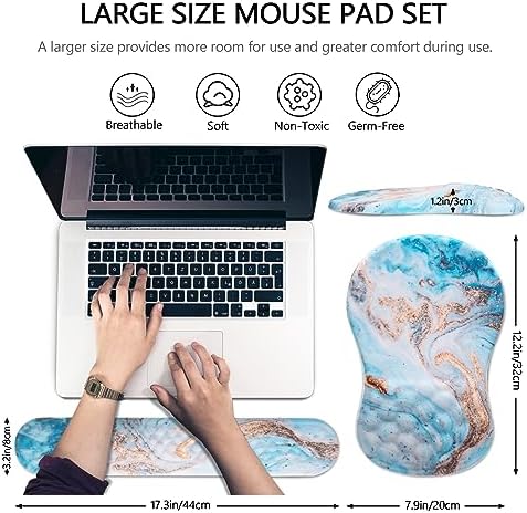 Ergonomic Mouse Pad with Wrist Support and Keyboard Wrist Rest Set - Image 5