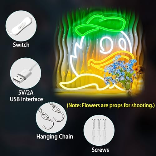 Duck Neon Signs for Wall Decor, Led Sign Neon Light up Signs - Image 4