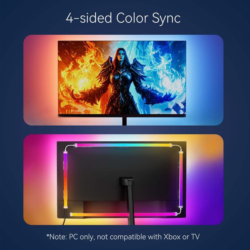 Skydimo 4-Sided Led Strip Lights for 32‘’ Screen, PC Sync Monitor Backlight - Image 2