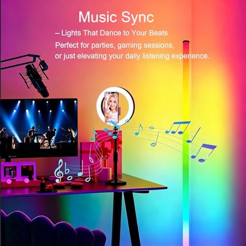 2Pack RGB Corner Floor Lamp, Smart LED with App & Remote Control - Image 3