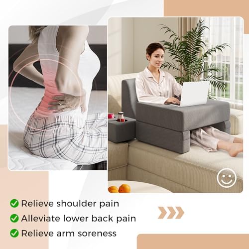 KOMFOTT 5 Pieces Reading Gaming Pillow Desk Set, Lap Desk Pillow - Image 3