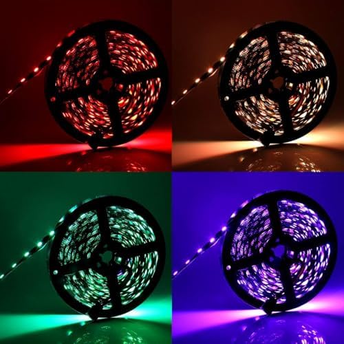 SUPERNIGHT 5050 RGB LED Strip Lights, 32.8ft, 600 LEDs, Black PCB - Image 6