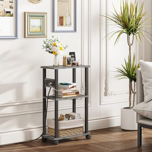 TUTOTAK Small Narrow Side Table, Set of 2 Skinny End Table - Image 4