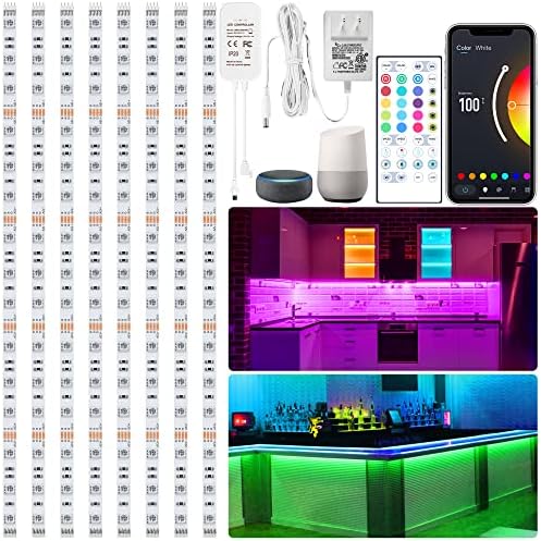 maylit 8 PCS 3.3FT Smart RGB Under Cabinet Lights Kit by maylit