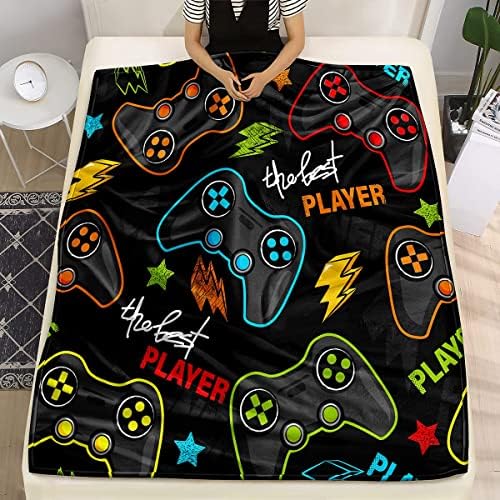 lirs Bedding Gaming Throw Blanket 80" x 60’’ Super Soft, Fleece, Gamer Gift for Couch Sofa for for Kids Boys Teens Video Game (MT-A11, 80’’x60) - Image 3