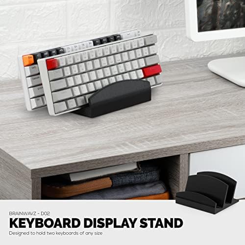 BRAINWAVZ Dual Desktop Keyboard Stand Holder, Suitable for Small Gaming Keyboards and Large Full-Size Boards, Organize Your Workspace and Keeping it Clutter-Free (D02) - Image 5