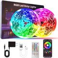 LED Strip Lights For Bedroom 130 FT(2 Rolls of 65.5 FT) with remote and intelligent application Bluetooth LED lights, music synchronized RGB color changing lights, suitable for room party decoration by HBOWMDJIA