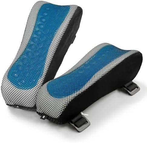 Chair Arm Pads for Office, Wheelchair and Gaming | Memory foam armrest pillows for desk, computer, gaming, office chairs, wheelchairs, and elbow support by Hshbxd