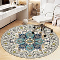 Office Chair Mat for Hardwood Floor, Vintage Computer Gaming Rolling Low Pile Carpet Floor Chair Mat, Anti-Slip Backing Round Desk Rug Floor Mat for Home by Heavyoff