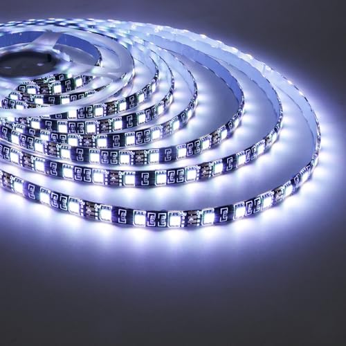 12V RGB LED Strip Lights, 16.4ft Black PCB Board 5050 IP65 Waterproof 300 LEDs Color Changing String Light Strips for Bedroom, Kitchen Decoration - Image 4