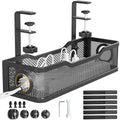 Under Desk Cable Management Tray Black, Cinati Wire Organizers No Drill, Cable Tray with Clamp for Wire Management, Cord Organization Box for Office, Home - No Damage to Desk by Cinati