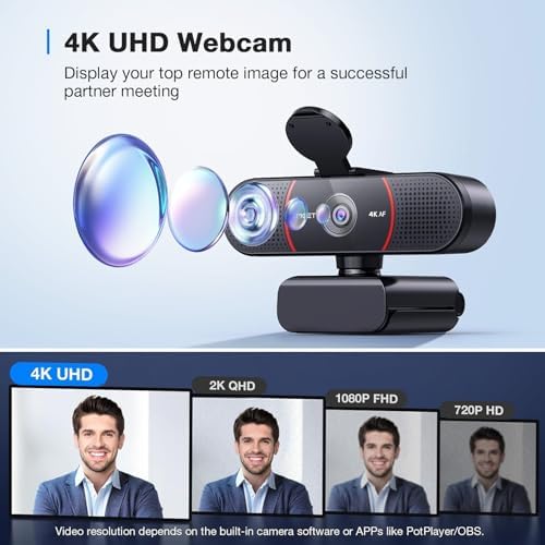 EMEET C960 4K Webcam for PC, PDAF Auto Focus, Dual Omni Mics, 73° FOV - Image 2