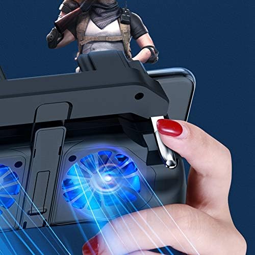Ciglow Smartphone Gamepad, Rechargeable Mobile Phone Game Controller Gamepad with Dual Cooling Fans Game Auxiliary Key Gaming Handle for iOS/Android Smartphone.(2500mah) - Image 3
