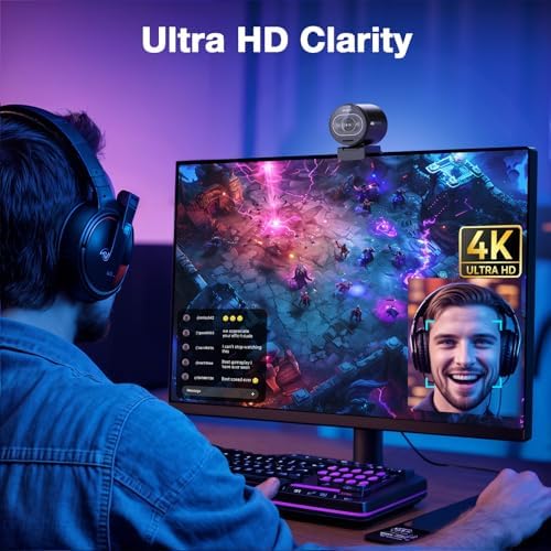 EMEET S600 4K Webcam with Tripod for Streaming, Sony 1/2.55'' Sensor - Image 6