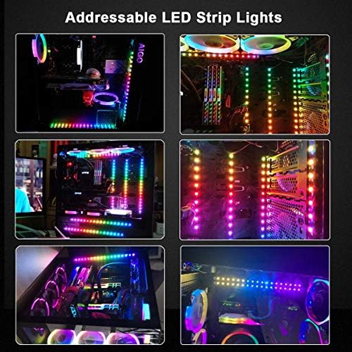 airgoo Addressable RGB PC LED Strip ARGB 5V 3-Pin Light Strip - Image 2