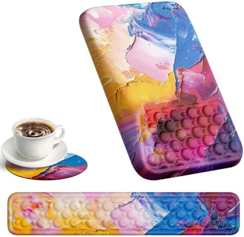 Ospelelf Ergonomic Wrist Rest for Computer Keyboard Pad, Large Arm Rest Wrist Support for Mouse, Relieve Wrist Pain, Multicolored by OspelelfOfficeSupplies
