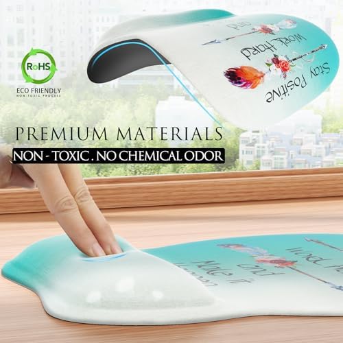 MROCO Ergonomic Mouse Pad with Gel Wrist Rest, 9.4 x 8.1 in, Feather Arrow - Image 5