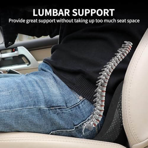 Livtribe Car Seat Cushion, Comfortable Wedge Seat Cushions for Long Driving | Memory Foam Seat Pad for Sciatica & Back Pain Relief, Road Trip Essentials for Driver, Breathable Mesh Cover, Non-Slip Bottom - Image 4