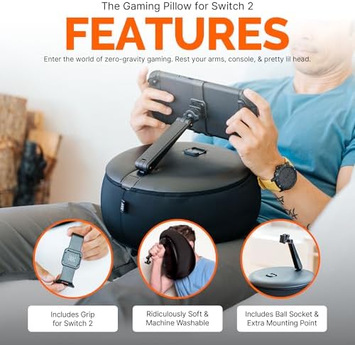 Mechanism Gaming Pillow Compatible with The Nintendo Switch 2 | Experience Zero Gravity Gaming with Our Nintendo Switch 2 Accessories | Ridiculously Soft & Machine Washable Pillow for Gamers - Image 2