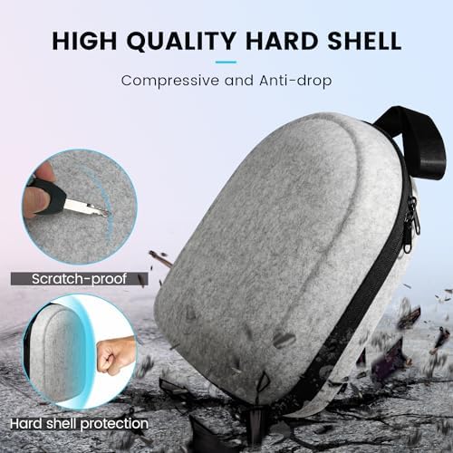 BnLnHOGVR Carrying Case Compatible with Oculus Meta Quest 3S/Quest 3/Quest 2, Apple Vision Pro VR Headsets Original Head Strap and Controller Accessories, Hard Shell Bag for Travel and Storage - Image 6