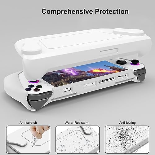 Full Protective Case with Stand Base for ROG Ally Consoles, Shockproof Gaming Protective Case Protector Cover Game Console Skin Shockproof Protector Cover Accessories (White) - Image 6
