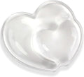 Gel Wrist Rest for Keyboard and Mouse Transparent White Heart Elbow Pad Cushion Ergonomic Cute Clear Cool Mouse Wrist Pad Silicone Non-Slip Support for Computer Gaming Home Office Hand Pillow by WFCYGL