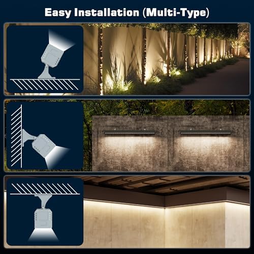 LED Wall Washer Light Bar, Tunable White 2700K-6500K, Smart WiFi App and RF Remote, Smooth Dimming, 8 Modes, Linkable 20in IP65, AC120V Plug-in for Porch Patio Sign - Image 6