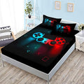 HOSIMA Kids Black Gamepad Bedding Sets Full,1 Fitted Sheet+2 Pillowcases. by HOSIMA