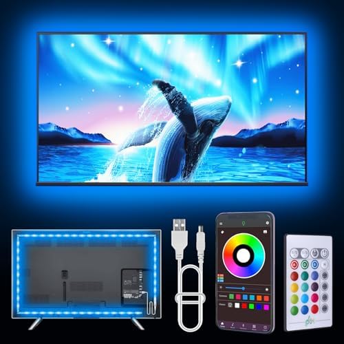GANZQH 20FT USB RGB Led Lights for TV 32-80 Inch with Remote & App Control by Unknown