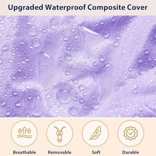 Bean Bag Cover (No Filler) - Faux Fur Beanbag Chairs Covers Only, Stuffed Animal Storage Bean Bag for Adults, Large Washable Beanbag Cover Without Filling, 5FT, Purple - Image 6