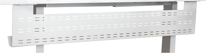 Stand Up Desk Store Under Desk Cable Management Tray Black Horizontal Computer Cord Raceway and Modesty Panel (White, 51") by SStandUpDeskStore
