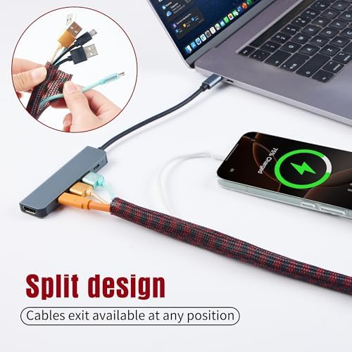 Cable Management Sleeve Split Braided Wire Loom 1/2 Inch-10FT - Image 7