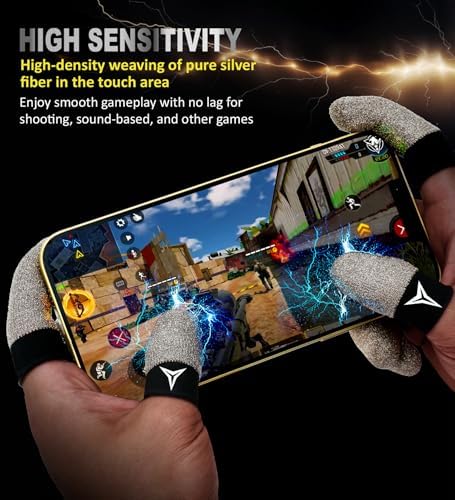 Pure Silver Fiber Professional Finger Sleeves Gloves for Mobile Gaming - Image 5