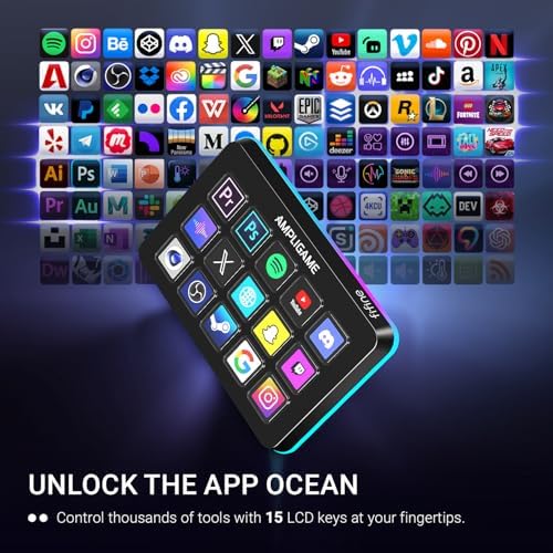 FIFINE AmpliGame Stream Controller with 15 Macro Keys, Streaming Keyboard with Trigger Actions in OBS/Twitch/YouTube/Streamlabs, Shortcut Buttons Keypad Works with Mac and PC-D6 - Image 3