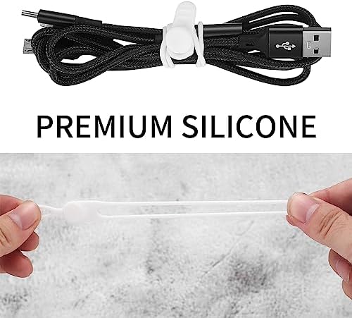 25 Pcs Silicone Cable Ties, Reusable Cable Straps Wire Organizer. - Image 4