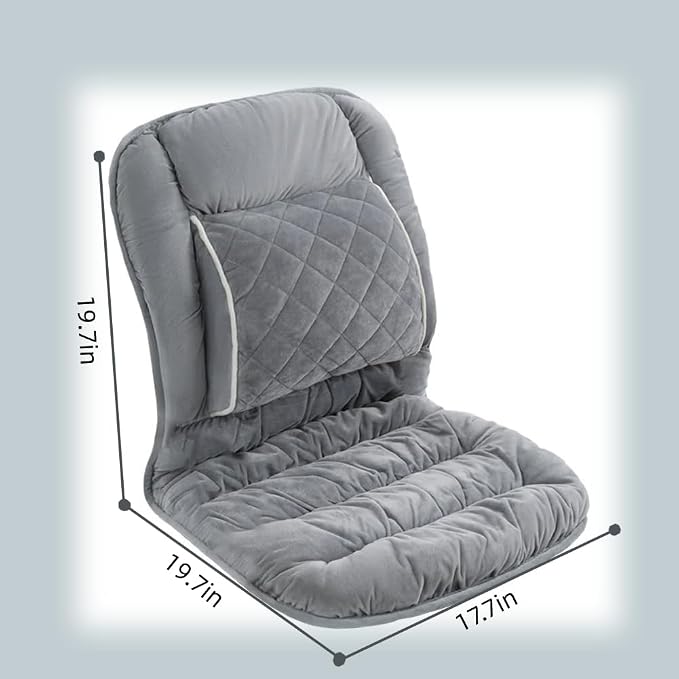 Office Chair Cushion Soft Seat Pad with Backrest Upgraded Lumbar Support Desk Chair Cushions for Dorm, Desk, Rocking Chairs，Patio - Image 2