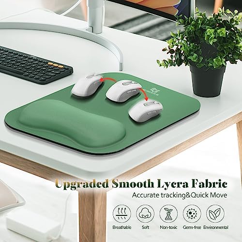 Gimars Large Smooth Superfine Fibre Memory Foam Ergonomic Mouse Pad Wrist Rest Support - Mousepad with Nonslip Base for Laptop, Computer, Gaming & Office，Red Camouflage - Image 3